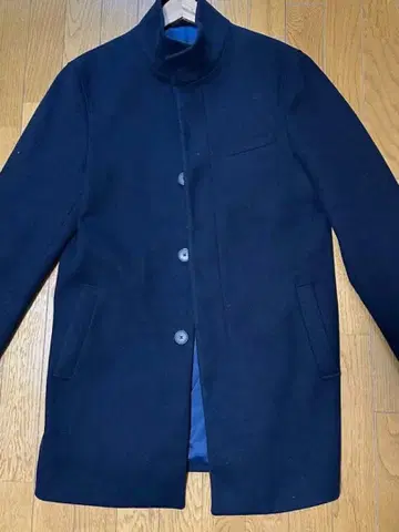 Marks and spencers 네이비 퍼널넥 코트