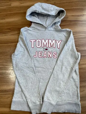 TOMMY JEANS 후드 부착 후드티 M 사이즈 그레이