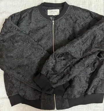 전체 자수 시어 블루종 프리 사이즈 블랙 컬러