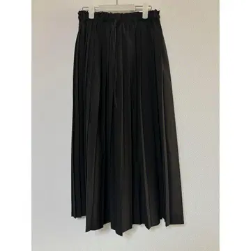 nop de nod (노프드노드) 트로 절개 플리츠 스커트 블랙 M