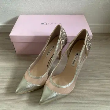 DIANA 22.5cm 플라티나 골드 핑크 베이지 펌프스