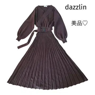 새상품급 dazzlin 니트 롱 원피스 다크 브라운 Free