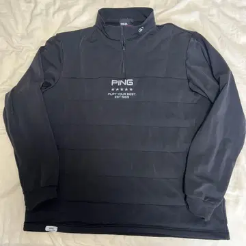 PING 하프 지퍼 스웨터 블랙