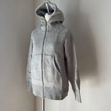 curly 라피 지퍼 후드티 그레이1