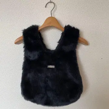 테레사 캄비 네이비 퍼 핸드백