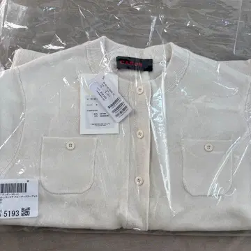 CABaN 코튼 캐시미어 크루넥 가디건 화이트