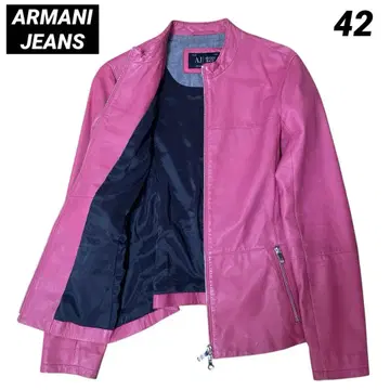 새상품급 ARMANI JEANS 아르마니진스 싱글 라이더 양가죽 42