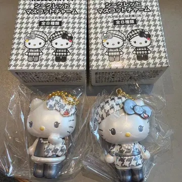 헬로키티 모노크롬 걸리시 시크릿 마스코트 참 헬로키티