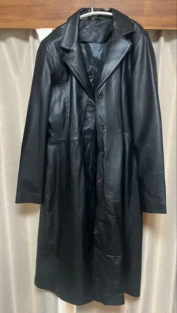 가죽 롱 코트 블랙 새상품급 A라인 h&m zara