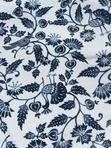 모노톤 사라사 코몬 순수 실크 크레이프 원단