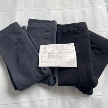 스나야마 양말 속기모 레깅스 M-L 사이즈 4족 세트 블랙 그레이