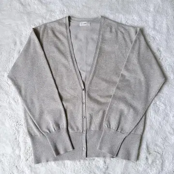 새상품급 이에나 IENA 라메 V넥 가디건 F 실버 2025