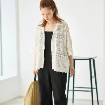 FRAMeWORK 레이스 오픈 카라 셔츠