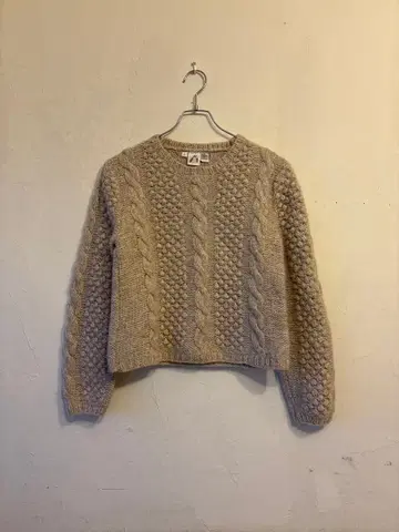 Three Feet Off 빈티지 아란 니트 베이지