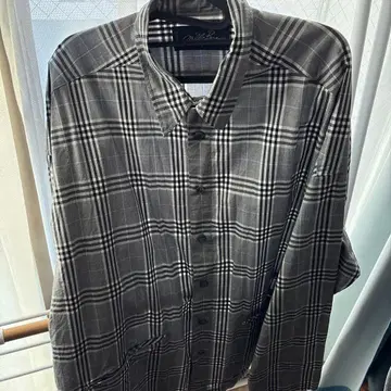 milk boy 체크 무늬 긴팔 셔츠 그레이 계열