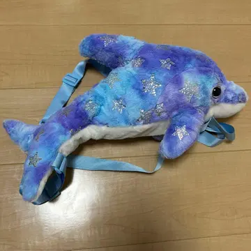 돌고래 봉제 인형 백팩 블루