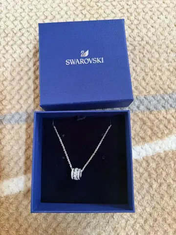 Swarovski 3연 반지 목걸이