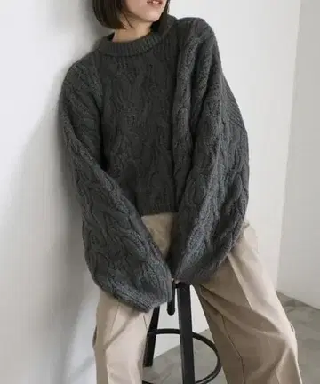 [ select MOCA by son ] 돌먼 슬리브 숏 니트