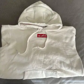 X-girl x Champion 콜라보 후드티