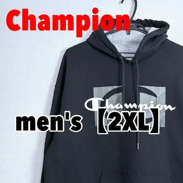 A642 [Champion] 프린트 후드티 [2XL] 블랙