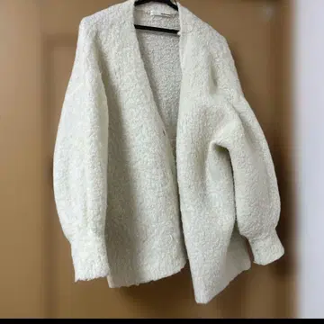 mysty woman 보아풍 가디건 긴팔 화이트