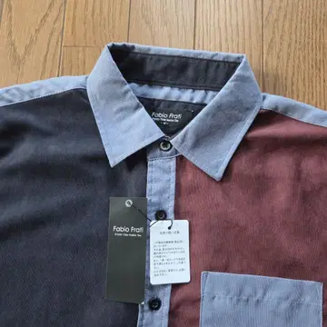 [ 미사용 새상품 ] FABIO FRATI 셔츠 블루 네이비 레드