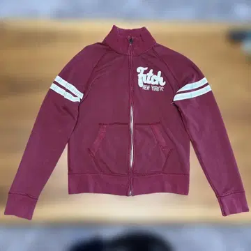 Abercrombie & Fitch 버건디 M 집업 후드티