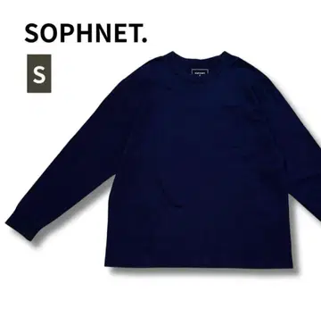 새상품급 소프넷 SOPHNET 긴팔 T셔츠 롱T 네이비 S 남성용 가을