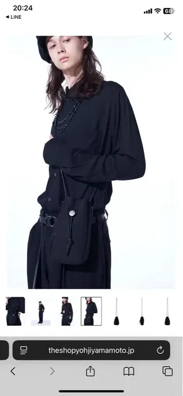 S'YTE 블랙 숄더백 은색 네이비 콘초 버튼 포함