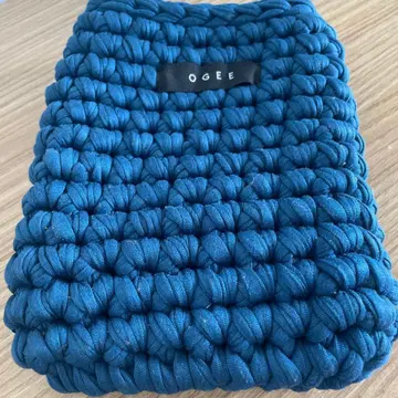 OGEE 네이비 뜨개질 파우치 문고본 사이즈