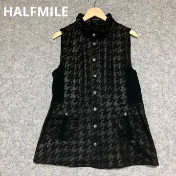 HALFMIL 하운드 투스 패턴 베스트