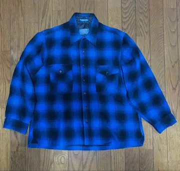 70s pendleton 보드 셔츠 옴브레 체크