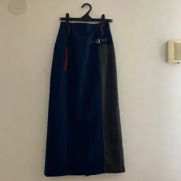 [ REDYAZEL ] 배색 롱 스커트