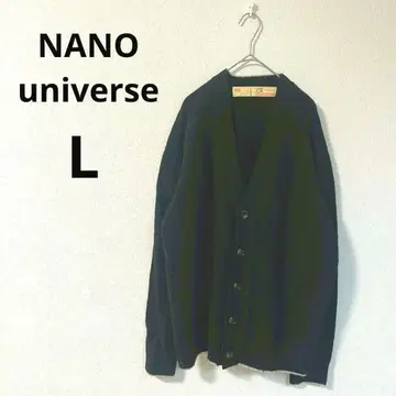 나노 유니버스 가디건 L 블랙 V넥 울 100%