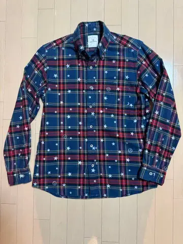 유니폼 익스페리먼트 체크 무늬 별 패턴 셔츠 사이즈 1