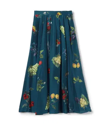 [ 새상품 ] CABaN 보타니컬 실크 HARVEST 롱 스커트 XS