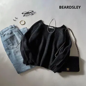 b1573 비어즐리 울 혼방  니트 풀오버