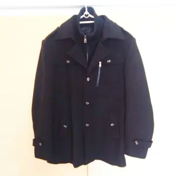 새상품급 APTRO 블랙 빅 사이즈 피 코트 비즈니스 코트