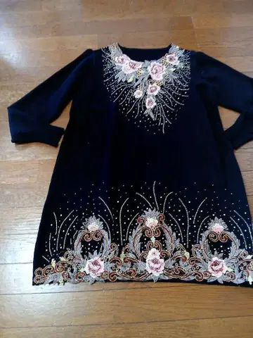 빅 사이즈 k.three 니트 튜닉 원피스 [ 새상품급 ] 고져스