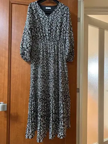 PLST 7부 소매 꽃무늬 롱 원피스