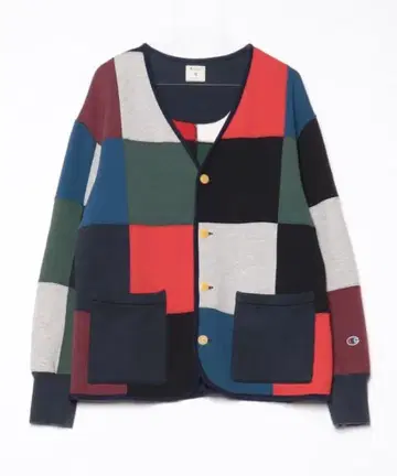 챔피온 맨투맨 패치워크 가디건