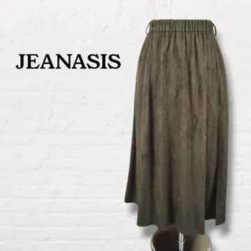 지나시스 JEANASIS 스웨이드 스커트 슬릿 [ F ] 그린