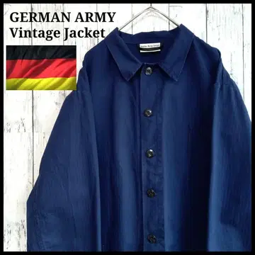 독일군 헤링본 트윌 자켓 XL 상당 빈티지 다크 블루