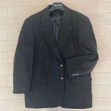 Presa di Fabbrica 트위드 자켓 다크 그레이 모 85%