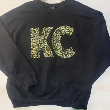 길단 바디 라메 프린트 맨투맨 사이즈 XL