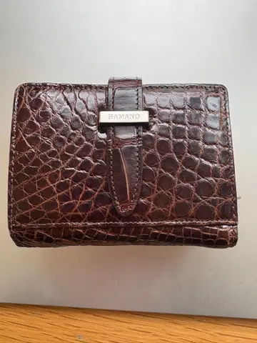 HAMANO 지갑 하마노 접이식 지갑 브라운 크로커다일