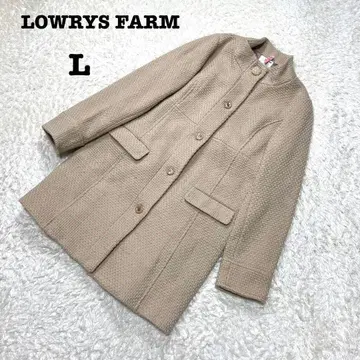 로리즈팜 스탠드 카라 롱 코트 아우터 베이지 루즈핏 L