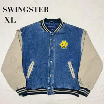 90s 홍콩 제조 SWINGSTER 데님 자켓 바시티 자켓 XL 미주리