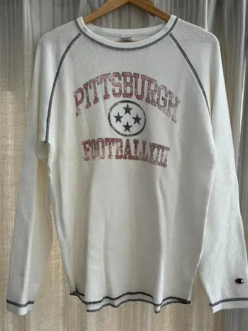 Champion 챔피온 와플 래글런 프린트T셔츠 L