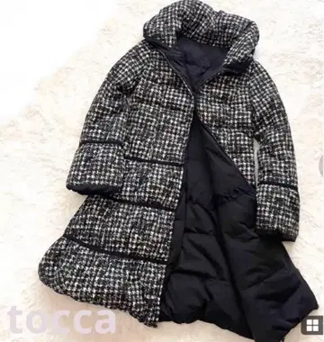 tocca 트위드풍 롱 다운 자켓
